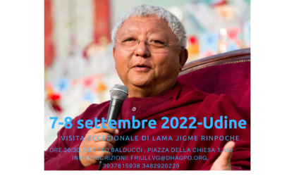 7 Settembre 2022 Visita eccezionale di Lama Jigme Rinpoche a Udine
